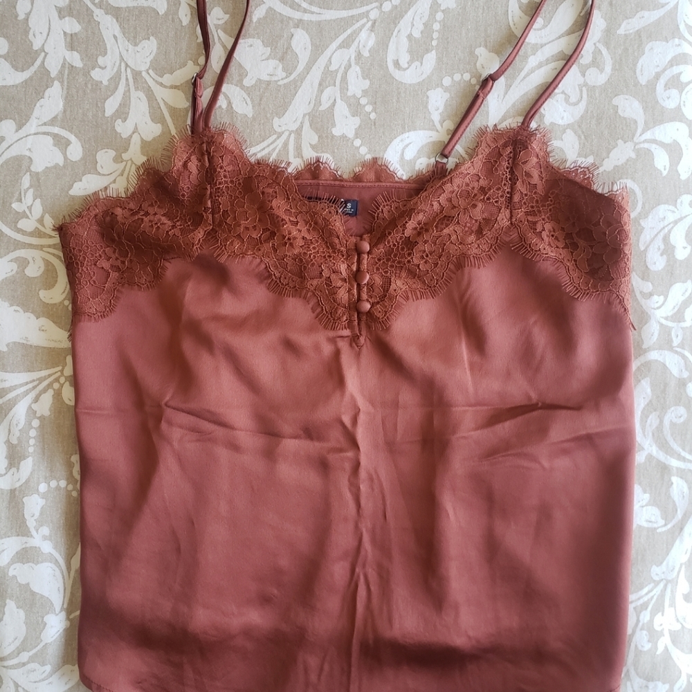 A&F NWT Satin Lace Camisole